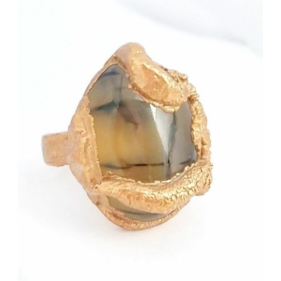 Tentacle copper agate Ring size 6.5 fantasy ring - Picture 6 of 12